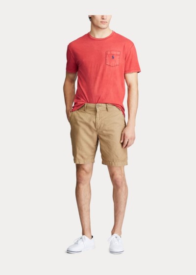 Men's Polo Ralph Lauren Classic Slub Pocket T Shirts | 937526JUK